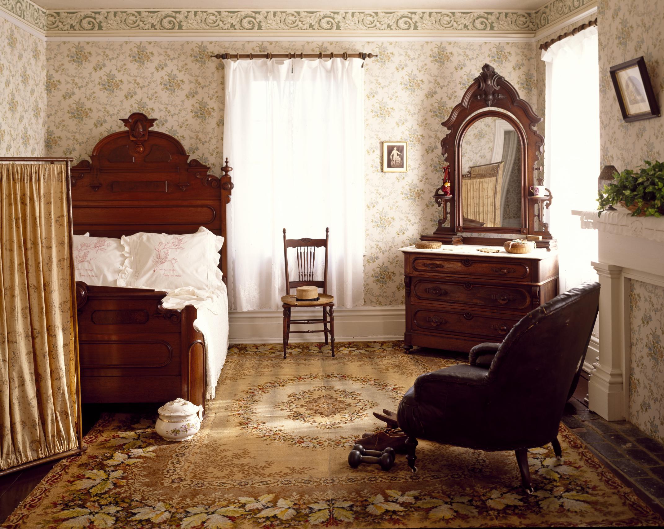 Bedroom of Frederick Douglass at his home on a hill in the Anacostia neighborhood in Washington, D.C.